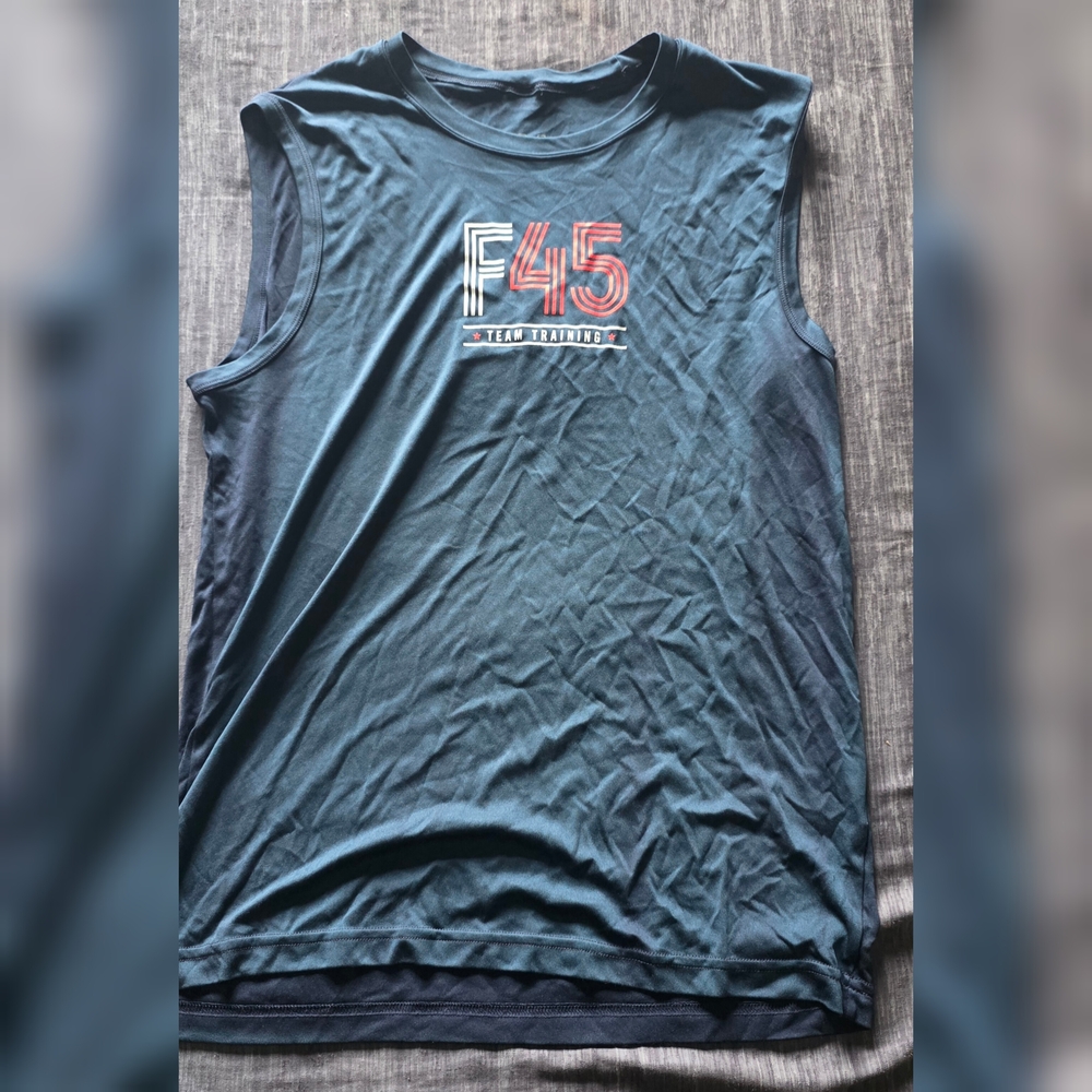 F45 Men's Blue Sleeveless Shirt